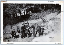 Kiel Holtenau 1944 - Kriegsmarine Matrosen vor Bunker - Wehrmacht WK2 Foto 9x6cm