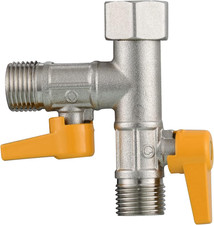Brass Water Diverter 3 Way Shower Diverter Valve T Adapter Shower Head Shut-Off
