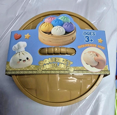 Squeezy Dumplings Squishy Toy 1 Stück Bunt Fidget Stressabbau Dampfgarer 1 Box