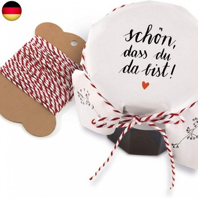 Eine der Guten 25 Marmeladendeckchen - schön, dass du da bist - Gläserdeckchen W