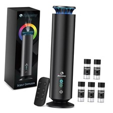 Waterless Scent Diffuser Kit, Scent Diffuser with 7 Lights and Breathing Black