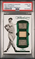 2017 Panini Flawless Triple Memorabilia Emerald #TM-TW Ted Williams PSA 9 /3