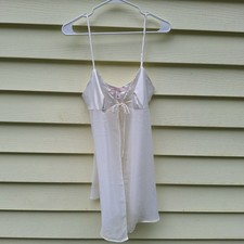 Vtg Y2K Victorias Secret Angel Cami L White Lingerie Top Fairy Romantic Peasant