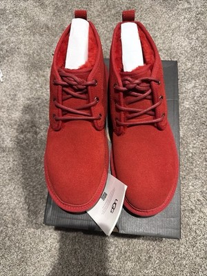 UGG Neumel Red Black Graphic Outline Chukka Boot 1130715 Men's Size 8 Hard Sole