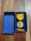 Vintage WWII U.S. Military American Defense Service Medal with Ribbon in Box