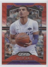 2019-20 Panini Prizm Rookie Ruby Wave Prizm Justin James #295 Rookie RC fv8