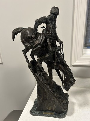 Frederic Remington  The Mountain Man  Bronze-Style Sculpture   Western Art Decor