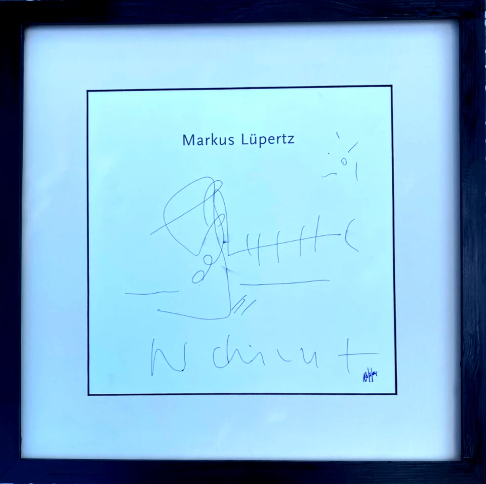 Markus Lüpertz, Handzeichnung, HAND-SIGNIERT, GERAHMT, GESCHENK - Bild 2 von 4