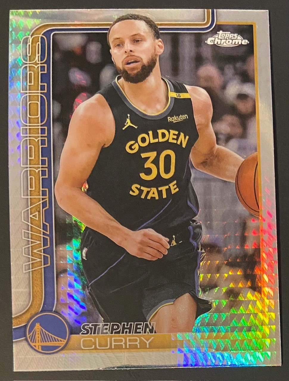 2025-26 Topps Chrome Basketball Stephen Curry Prism Refractor #201