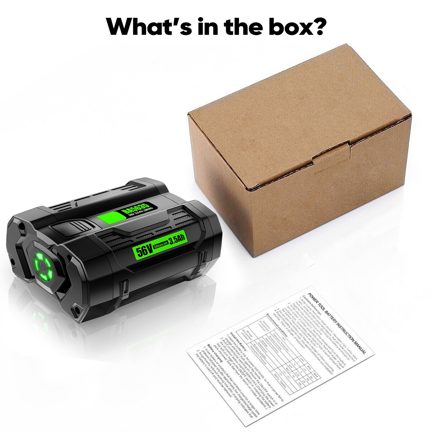 1~2 x 9.6 Ah / 5.0Ah Li-ion Battery For EGO 56V BA1400T BA4200 BA2800 ST1502LB