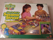 NOS VTG Fisher-Price How To Get To Sesame Street Pop Up Game Colors Letters
