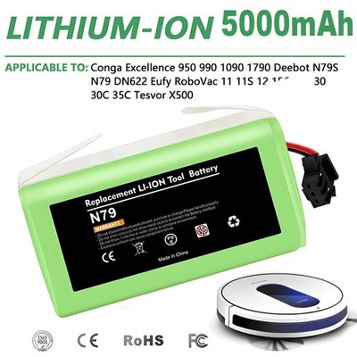 5000mAh Akku für Ecovacs Deebot CEN546 DN622 N79 N79S Deebot 600 601 605 710 X