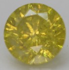 Cert 1.58 Carat Canary Yellow SI3 Round Brilliant Natural Enhanced Diamond 7.17m
