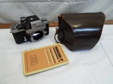 Vintage Nikon F Photomic 35mm SLR Camera FTN Silver Finder with Leather Case