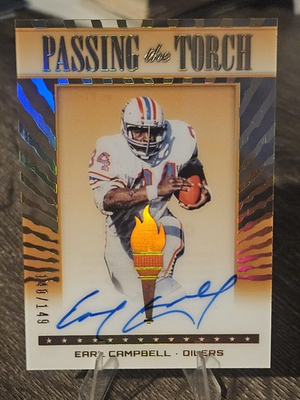 #ad 2022 Panini Clearly Donruss Passing The Torch Autograph 149 #PT EC EARL CAMPELL $75.00
