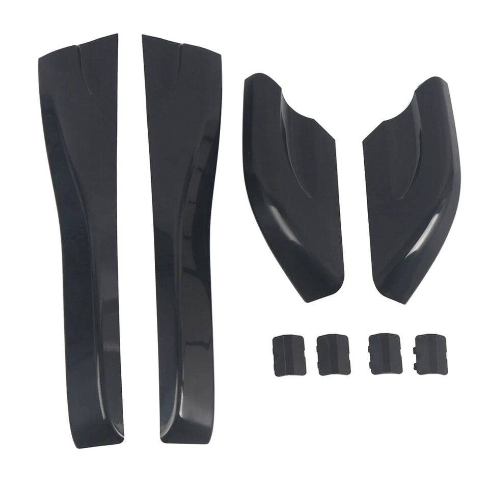 Cubierta de extremo de barra de rieles de techo negros 8 piezas para Hyundai Tucson 2004-2008 Foto 3 de 4