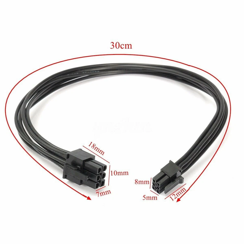 Mini 6-Pin to PCI-E 6PIN Graphics Video Card Power Cable Cord For Mac G5 / Pro - Image 4 of 4