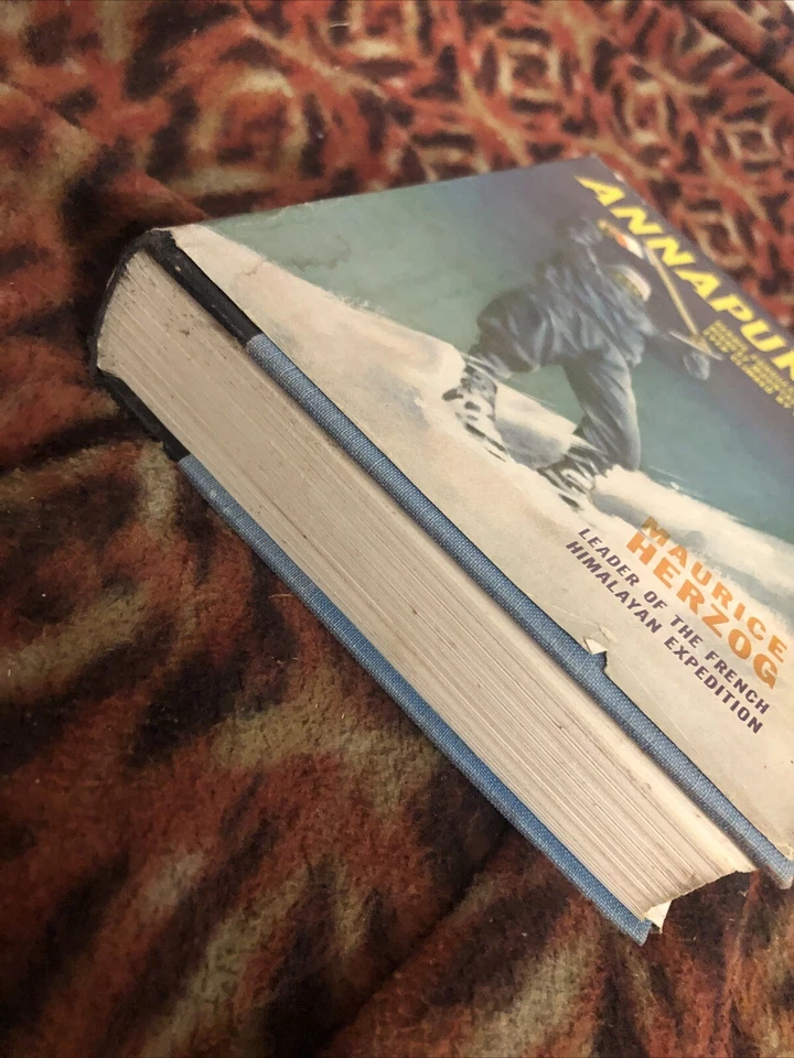 Annapurna Maurice Herzog 1952 Fifth Printing French Himalayan Expedition W Map Foto 4 de 4