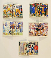 Lot Of 5 1994 Pacific Trifold Oversized NFL Favre, Conway, Sharpe, Ismael, Ned