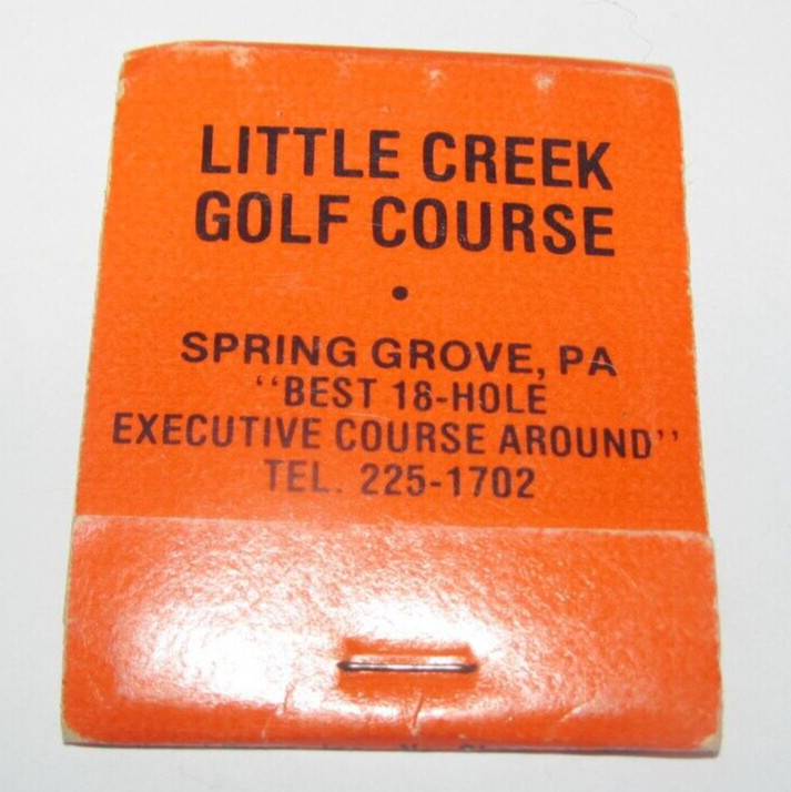 Matchbook Cover - Spring Grove, PA Little Creek Golf Course Best 18 Hole Orange