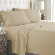 1000 TC OR 1200 TC Egyptian Cotton Bedding Select Item & Size Taupe Solid