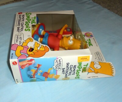 The Simpsons Bart Simpson Figure Remote Control Skateboard Toy