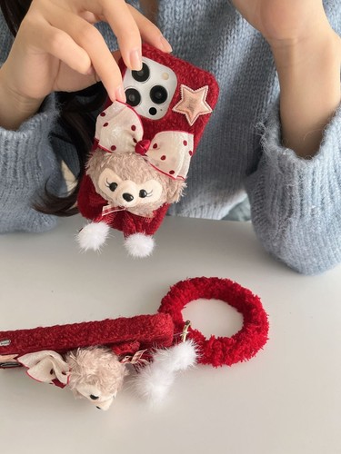 Bär Bear Plüsch Figur Für iPhone 13 14 15 16 Case Hülle Schutzhülle + Handy Band - 第 10/16 張圖片