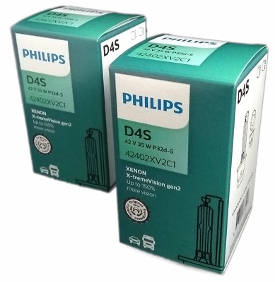 D4S PHILIPS Xtreme Vision 42402XV2C1 bis zu 150 Prozent mehr Sicht 2 Stück 