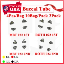 2Pack Dental Ortho Buccal Tube Bracket Non-conv Two-piece Bondable 1st2nd Molar 