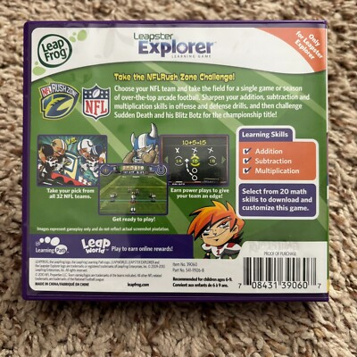 LeapFrog Leapster Explorer NFL Rush Zone Math Learning Game 1st