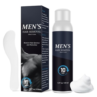 Hair Removal Spray Foam for Men, No Irritation Hair Removal Cream, Safe Hair Dep