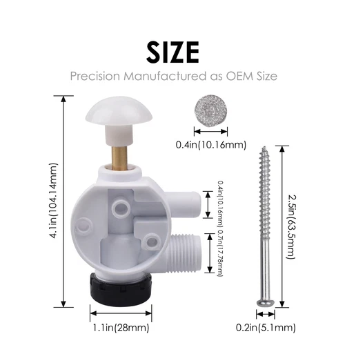 385314349 RV Water Valve Kit Upgraded Toilet Water Valve For Dometic Sealand - Bild 5 von 8