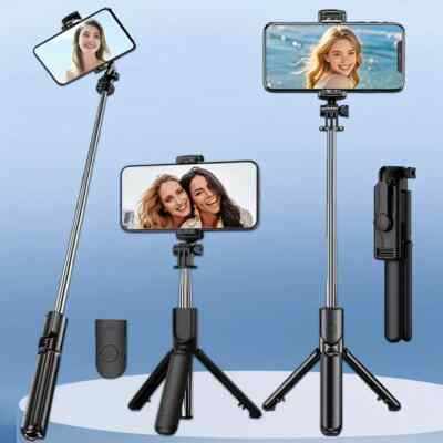 Smartphone Selfie Stick Bluetooth Stativ Teleskop Stange Fernbedienung Handy DHL