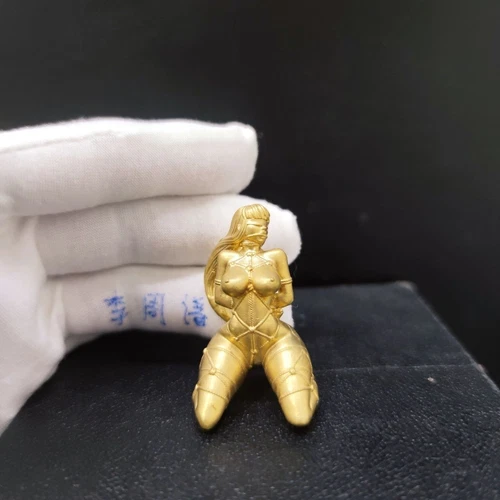 China brass hand casting Bondage girl statue home decoration ornament figure - Picture 8 of 9