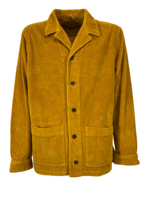 Mastricamiciai Veste Chemise Homme Velours Moutarde MC332-PT032