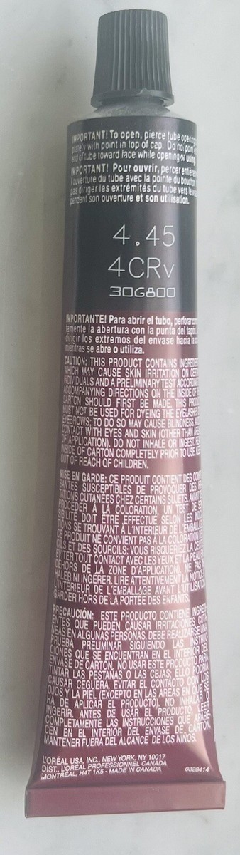 L'Oreal Majirel Permanent Hair Crème Color Dye 4.5-4crv Ionene G