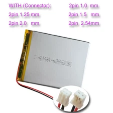 3.7V 3500mAh 12.95Wh Rechargeable Li-Polymer Li Lipo Battery 407288 JST 2Pin