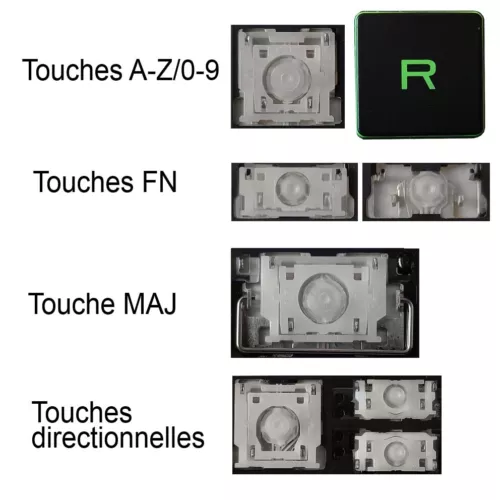 Touche de Clavier FR pour HP Pavilion 15-CX, 15-EC, 15-DK, 15DX, 16-A, 17-CD