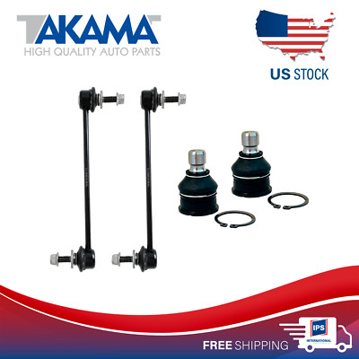 4 Pcs Front Sway Bar Link & Lower Ball Joint LH/RH For 07-11 N. Versa 09-14 Cube