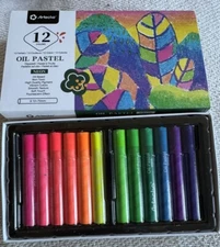 Neon Oil Pastels Set of 12 Colors, Soft Oil Pastels for Art NEW Ship Included