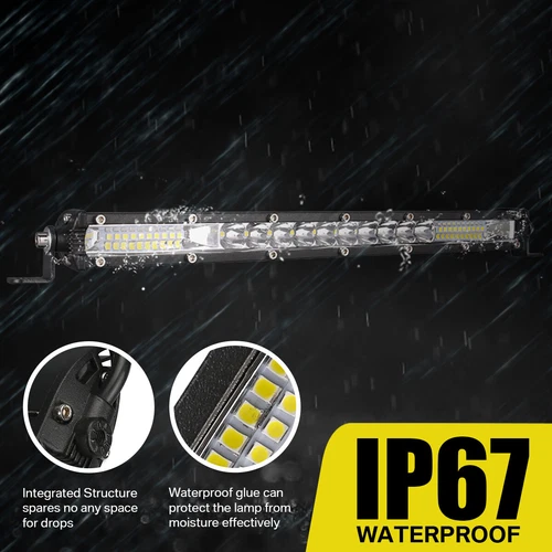 12" 1200W LED Lightbar Lichtbalken Arbeitsscheinwerfer Offroad Lampe 12V 24V DE - Bild 8 von 10