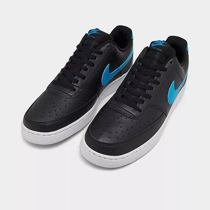 Nike Court Vision Low Men s Casual Shoes Black Blue DH2987 005 NEW