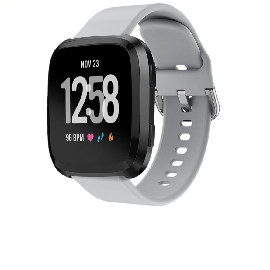 Fitbit Versa Smartwatch Gray Fitness Tracker with S & L Bands-image