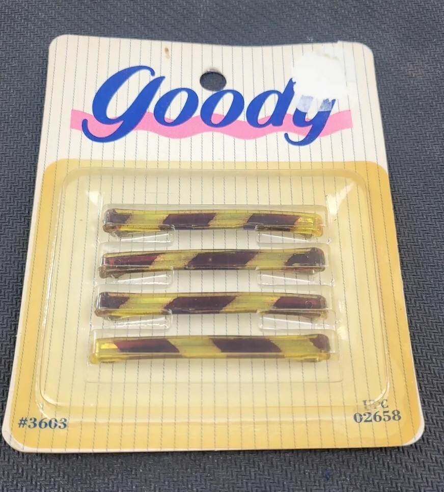 Vintage Goody Stay Tight Barrettes 2 In Faux Tortoise 4 Pack 