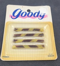 Vintage Goody Stay Tight Barrettes 2 In Faux Tortoise 4 Pack NOS 1990 Movie