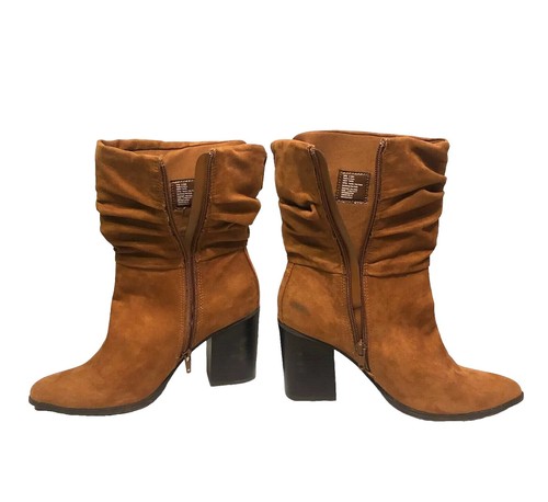 Comfortiva Women's Rawnie Rich Brown Fern Suede Size 9 Ankle Boots