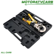 ALL-CARB Hydraulic Copper Tube Fittings Crimping Tool w/ 1/2" 3/4" & 1" Die Set