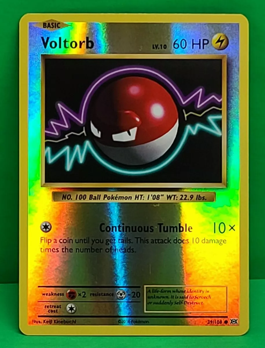  Pokemon - Voltorb (39/108) - XY Evolutions - Reverse Holo :  Toys & Games