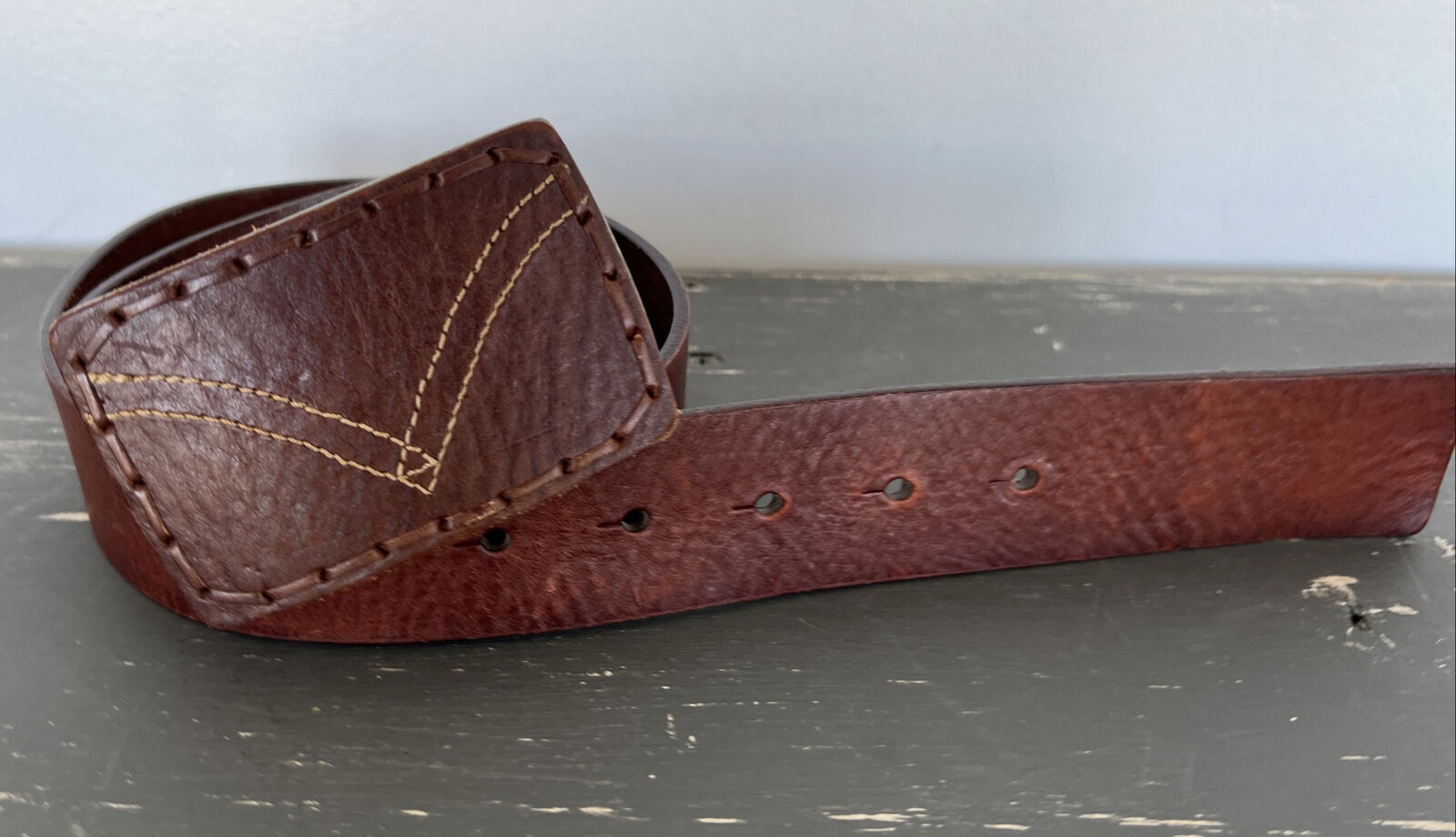 Levi's Brown Genuine Leather Belt 1.5" Wide Large… - image 1