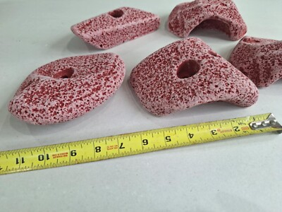 #ad 5 XL Bolt on Rock Climbing Holds WITHOUT Hardware. RED Rock climbing holds $39.99